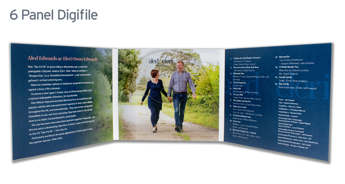 6 Panel CD Digifile With Centre Pocket 6 Panel CD Digifile With Centre Pocket