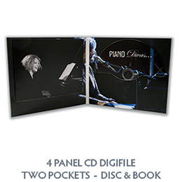 4 Panel CD Digifile Two Pockets Disc and Book