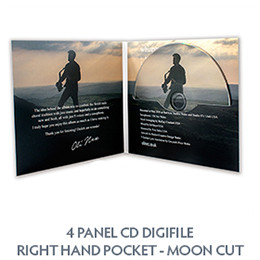 4 Panel CD Digifile Right Hand Pocket Moon Cut