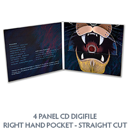 4 Panel CD Digifile Right Hand Pocket Straight Cut