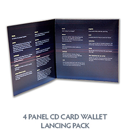 CD Lancing Pack 4 Panel CD Card Wallet