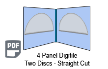 4 Panel Digifile Two Disc Template 4 Panel CD digifile 2 Disc