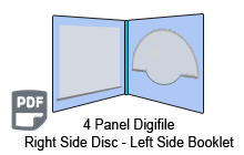 4 Panel Digifile Disc and Book Template 4 Panel CD digifile 2 Disc