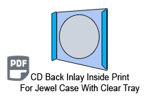 CD Back Inlay Template Reverse Side Printing CD Back Inlay Inside