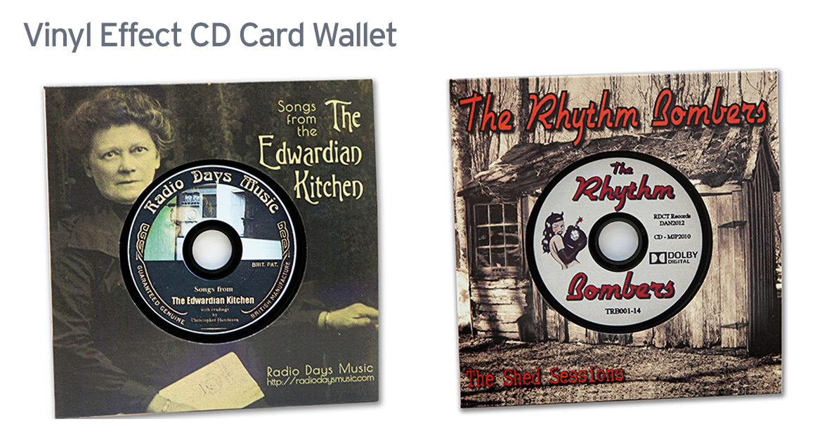 Vinyl Effect CD Card Wallet Printing Vinyl Effect Card Wallet Image 1