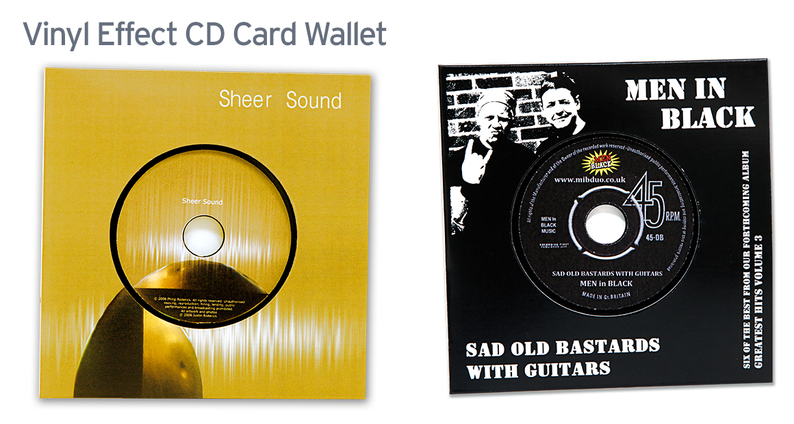 Vinyl Effect CD Card Wallet Printed in the UK Vinyl Effect Card Wallet Image 3